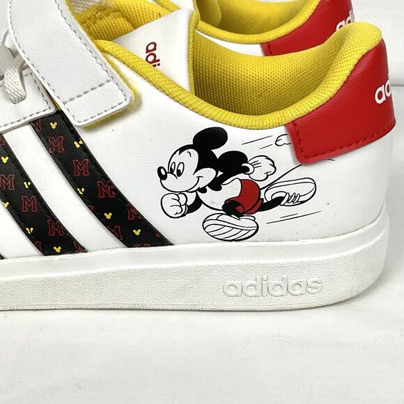 Adidas x Disney Grand Court J Mickey Mouse Sneakers Authentic Sz US Men’s 7 - Picture 6 of 12